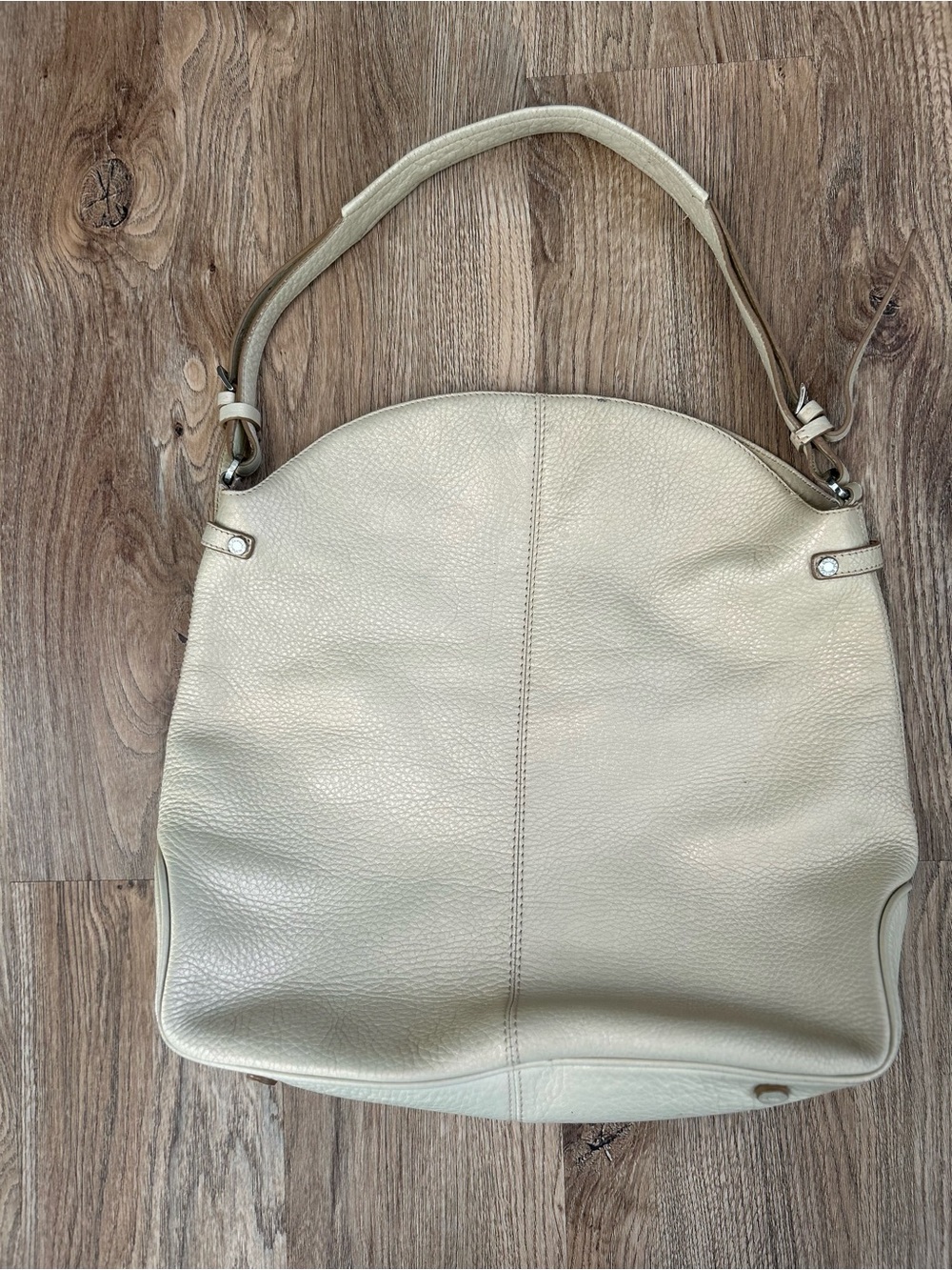 Classic Leather Hobo Bag - Cream
